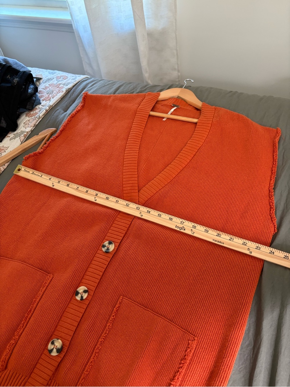 Free People Oakleigh Vest Rust Orange . Size Large. - Picture 12 of 13